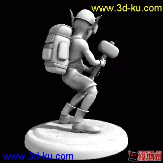 3D打印模型采矿的哥布林呦的图片
