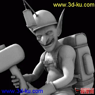 3D打印模型采矿的哥布林呦的图片