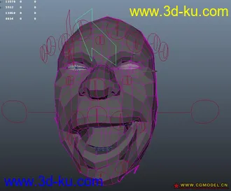 3D打印模型表情学习原文件 带牙和眼睛的图片