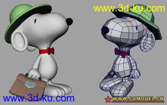 3D打印模型卡通巨星史努比的图片