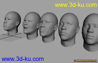 3D打印模型超精细男性脸部表情的图片