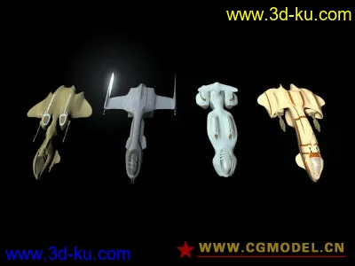 战斗飞船集锦02 maya科幻系列 mb格式模型的图片1