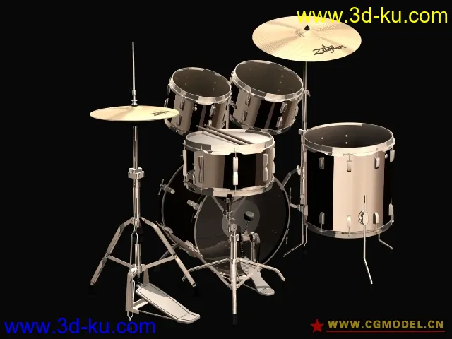 乐器-架子鼓(附材质模型的图片1