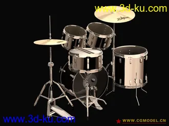 3D打印模型乐器-架子鼓(附材质的图片