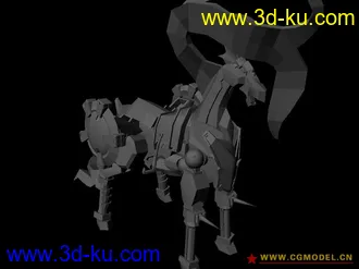 3D打印模型大曾伽坐骑：黑马龙卷的图片