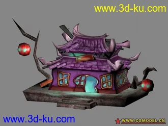 3D打印模型很可爱的卡通房子的图片
