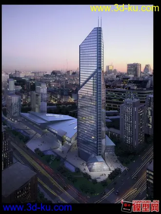 3D打印模型一组建筑 商业 场馆 高层建筑的图片