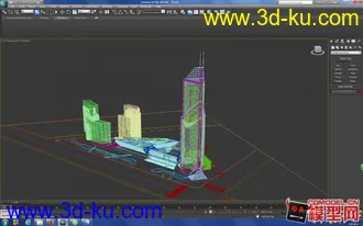 3D打印模型一组建筑 商业 场馆 高层建筑的图片