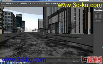 3D打印模型一条漂亮的街道,现代建筑的图片