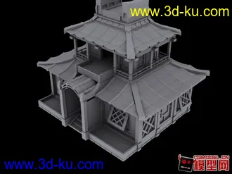 3D打印模型东方 建筑 Q版的图片