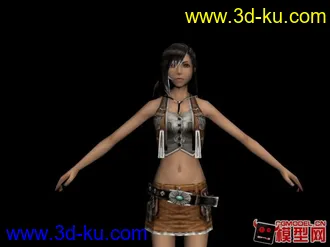 3D打印模型young tifa model from crisis core的图片