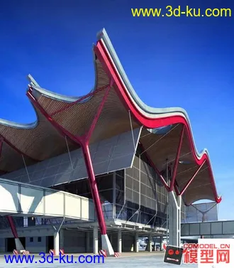 3D打印模型弧形顶建筑 完整场景的图片