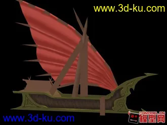 3D打印模型游戏帆船的图片