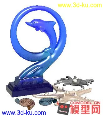 3D打印模型水晶海豚的图片