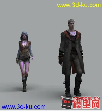 鬼泣5男女主角模型 有动画的图片