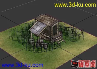 3D打印模型古代房车的图片
