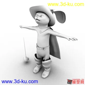 3D打印模型鞋貓劍客的图片