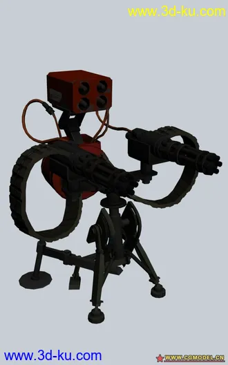 3D打印模型机关枪的图片