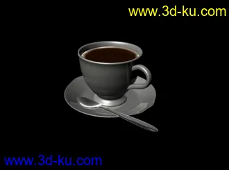 maya 咖啡杯 勺子 模型 下载的图片