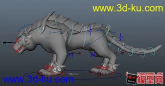 3D打印模型绑定好的老虎的图片