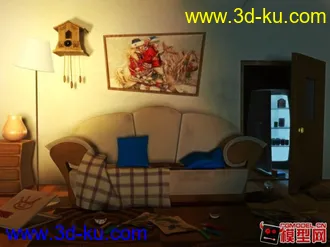 室内场景模型下载+贴图的图片
