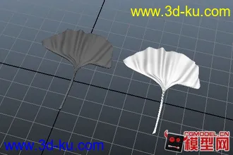 maya 银杏叶模型 贴图附件的图片