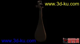3D打印模型maya琵琶建模 导出obj通用格式 有材质的图片