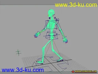 3D打印模型原地行走的女骷髅的图片