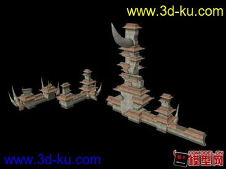 天池建築物模型的图片