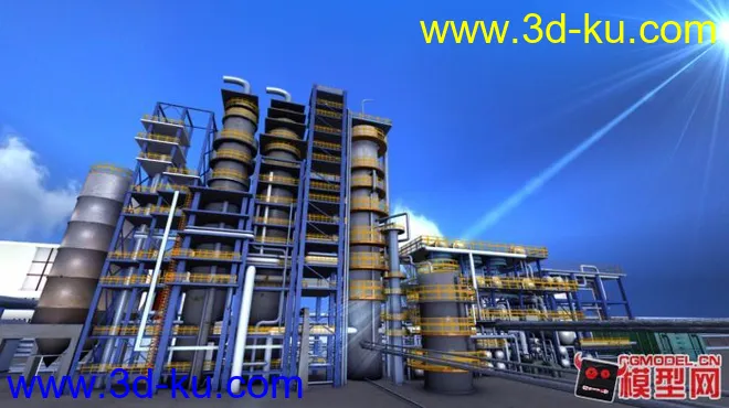中石化中石油炼油厂区模型下载的图片2