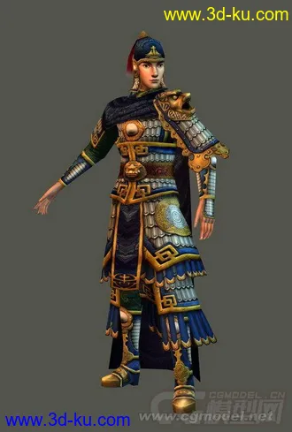 3D打印模型杨宗保 我做的游戏角色，希望能给大家一点帮助的图片