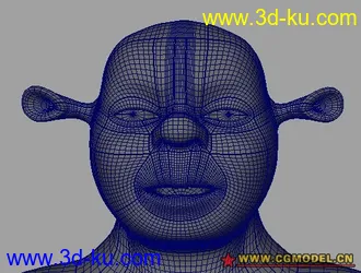 3D打印模型史瑞克 全NURBS制作的图片