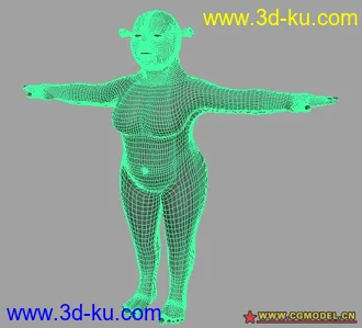 3D打印模型史瑞克 全NURBS制作的图片