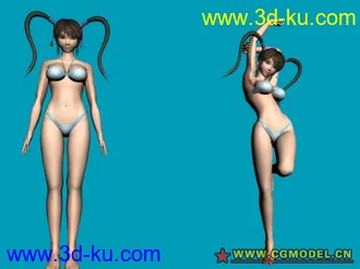 3D打印模型性感的泳装少女的图片