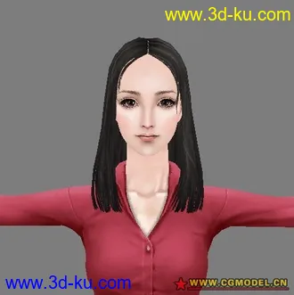 3D打印模型红衣少女（面部画的还行可借鉴）的图片