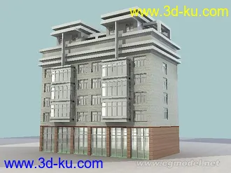 3D打印模型大楼两栋的图片