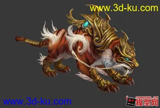 3D打印模型黄金战甲龙须虎的图片