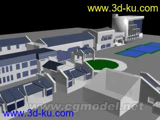 3D打印模型建筑群的图片