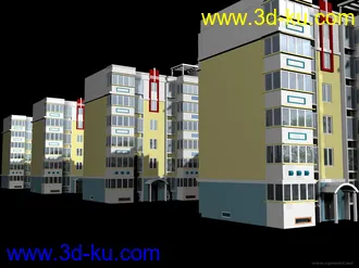 3D打印模型建筑群的图片