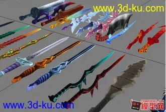 3D打印模型各种刀剑兵器的图片