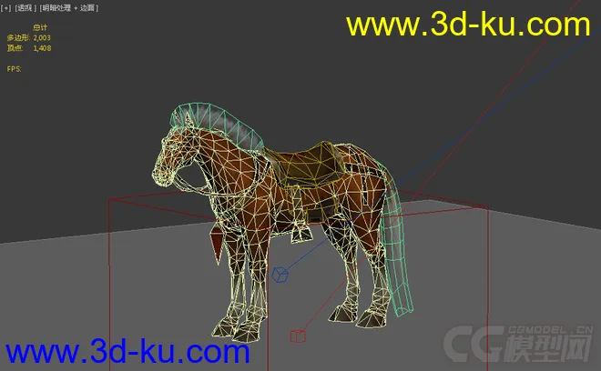 黄鬃骏马模型下载的图片2