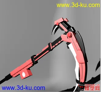 3D打印模型镰刀----rwby红色玫瑰的图片