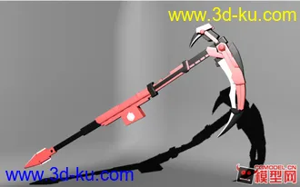 3D打印模型镰刀----rwby红色玫瑰的图片