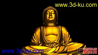 3D打印模型一座金佛，愿大家事事顺心。的图片