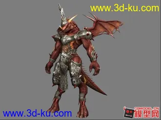 3D打印模型超酷红龙怪的图片