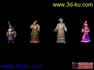 武大郎王婆西門慶潘金蓮(4角色)模型的图片