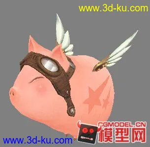 可爱的Q版小猪模型贴图的图片
