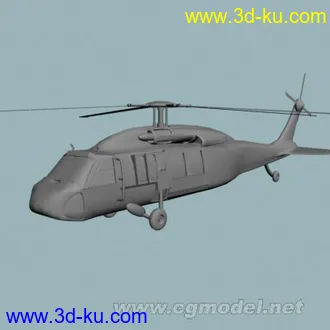 3D打印模型国外底模UH-60黑鹰直升机！的图片