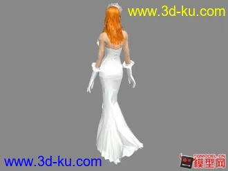 3D打印模型时尚美丽的新娘的图片