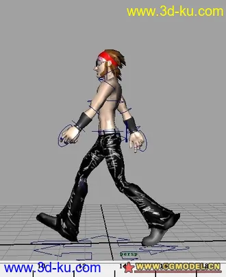 3D打印模型发一个街头时尚男孩~带骨骼绑定设置.K动画专用·的图片